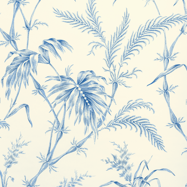BRUNSCHWIG & FILS LOUVERNE WALLPAPERS LAUZIERE - BLUE P8020113.5.0