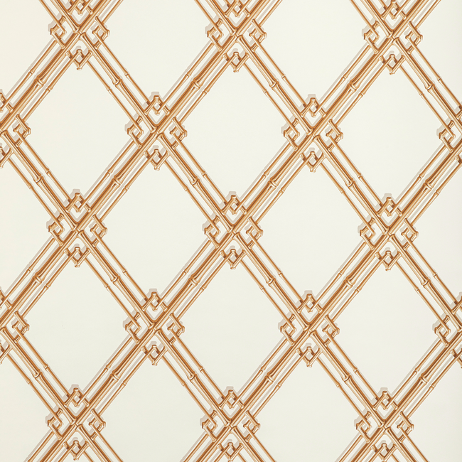 BRUNSCHWIG & FILS LOUVERNE WALLPAPERS TREILLAGE DE BAMBOU - GOLD BR-69411.4.0