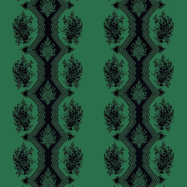 BRUNSCHWIG & FILS MADELEINE CASTAING COPPELIA SATIN - EMERALD upholstery fabric swatch for sample-first furniture planning