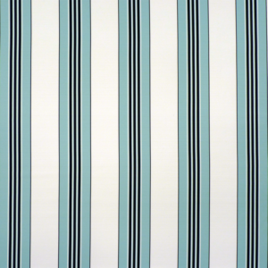 Madeleine Castaing Indoor/outdoor Rayure Ii - Aqua upholstery fabric swatch