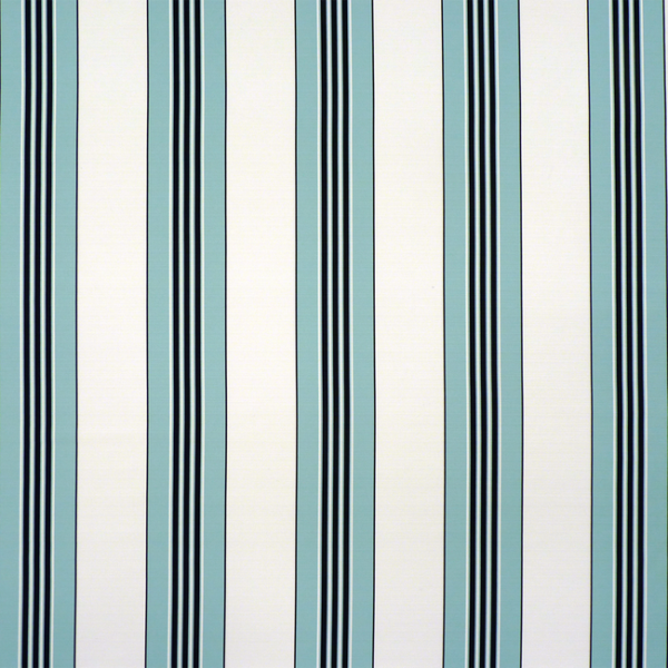 BRUNSCHWIG & FILS MADELEINE CASTAING INDOOR/OUTDOOR RAYURE II - AQUA upholstery fabric swatch for sample-first furniture planning