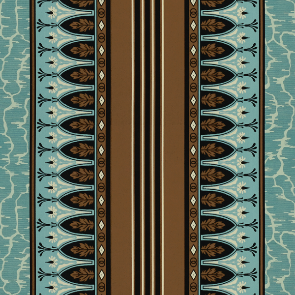 BRUNSCHWIG & FILS MADELEINE CASTAING LOLA MONTEZ - TURQUOISE upholstery fabric swatch for sample-first furniture planning