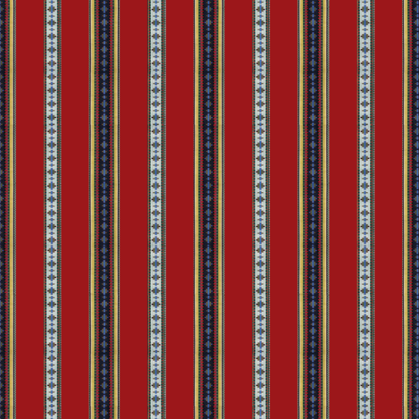 BRUNSCHWIG & FILS MADELEINE CASTAING RAYURE BRODERIE - RED upholstery fabric swatch for sample-first furniture planning