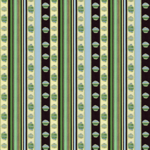 Madeleine Castaing Rayure Percale - Vert upholstery fabric swatch