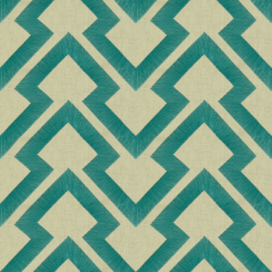 Maisonnette Lightning Bolt - Turquoise upholstery fabric swatch