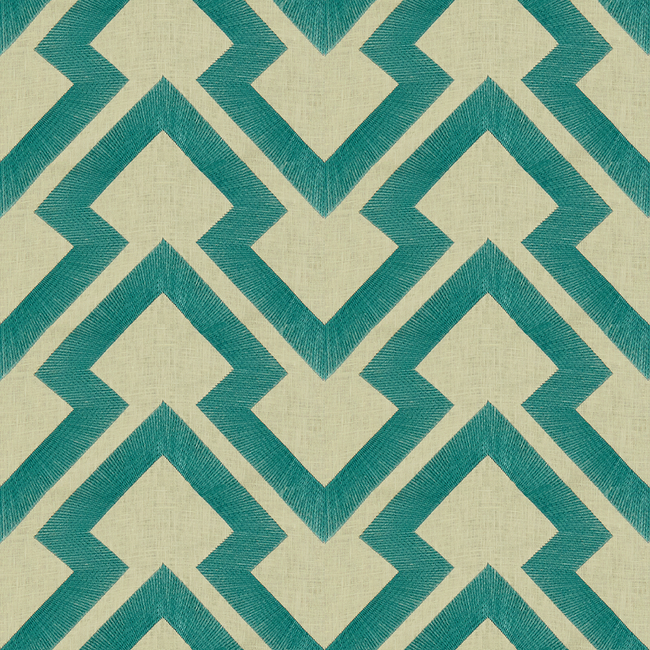 BRUNSCHWIG & FILS MAISONNETTE LIGHTNING BOLT - TURQUOISE 8014122.13.0 - Limited Stock