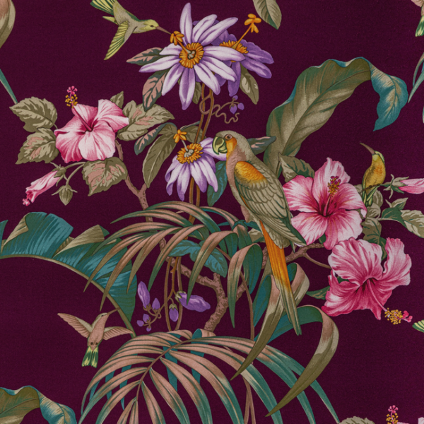 BRUNSCHWIG & FILS MAJORELLE ANIMA PRINT - AUBERGINE 8022129.10.0