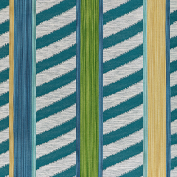 BRUNSCHWIG & FILS MAJORELLE MNEMBA WOVEN - TEAL upholstery fabric swatch for sample-first furniture planning