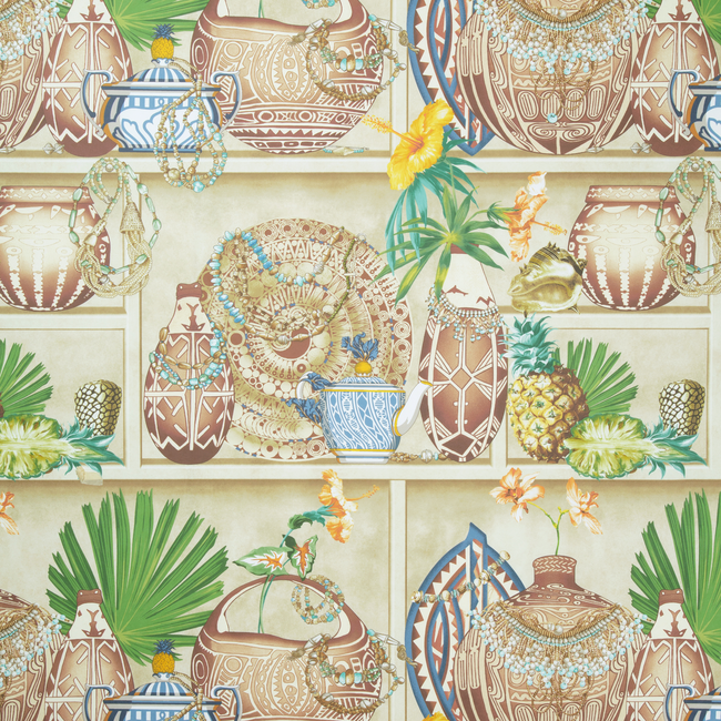 BRUNSCHWIG & FILS MAJORELLE WALLPAPERS MAIZAN - SEAGLASS P8022107.1635.0
