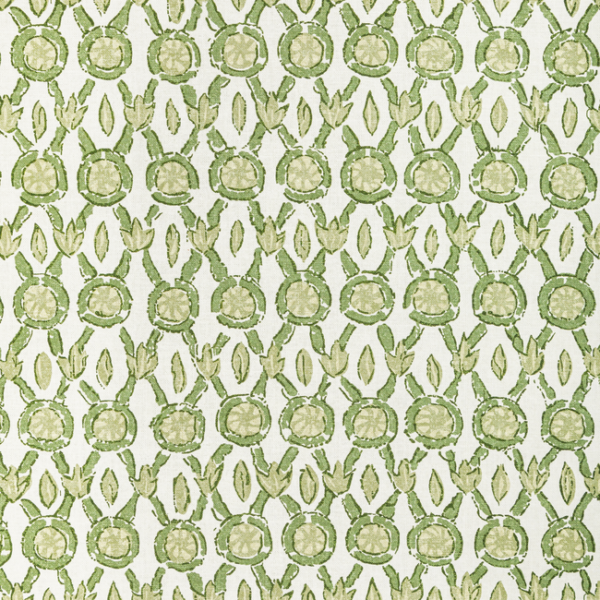 BRUNSCHWIG & FILS MANOIR GALON PRINT - LEAF upholstery fabric swatch for sample-first furniture planning