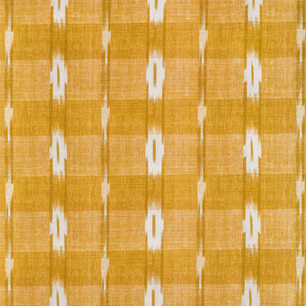 BRUNSCHWIG & FILS MANOIR GIRARD PRINT - GOLD upholstery fabric swatch for sample-first furniture planning