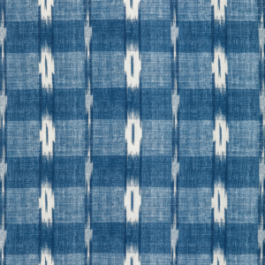 Manoir Girard Print - Indigo upholstery fabric swatch