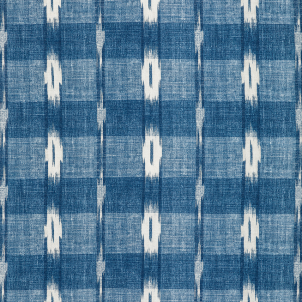 BRUNSCHWIG & FILS MANOIR GIRARD PRINT - INDIGO upholstery fabric swatch for sample-first furniture planning