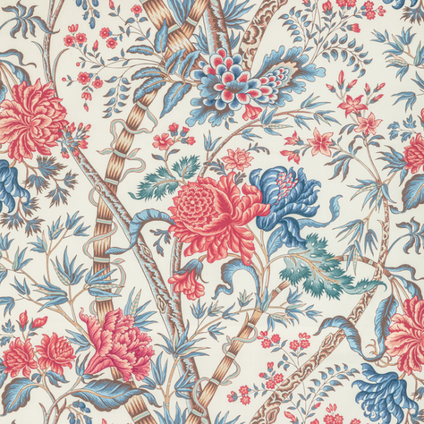 BRUNSCHWIG & FILS MANOIR LUBERON PRINT - RED/BLUE 8022100.195.0