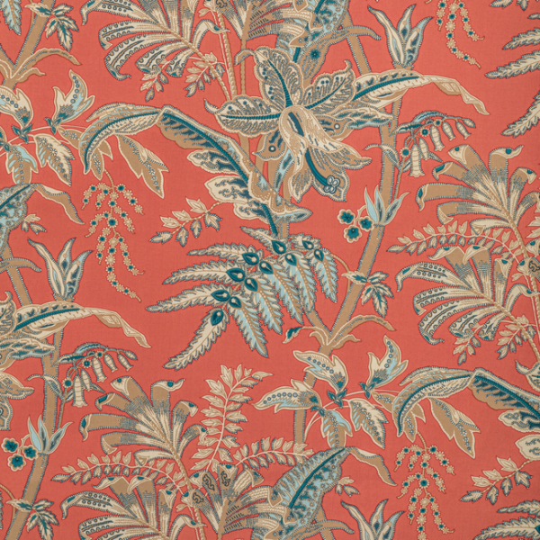 BRUNSCHWIG & FILS MANOIR SEYCHELLES COTTON PRINT - CORAL BR-79121.2413.0