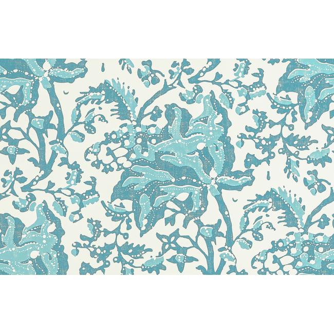 BRUNSCHWIG & FILS MANOIR WALLPAPERS WEYMOUTH - AQUA P8022102.1313.0
