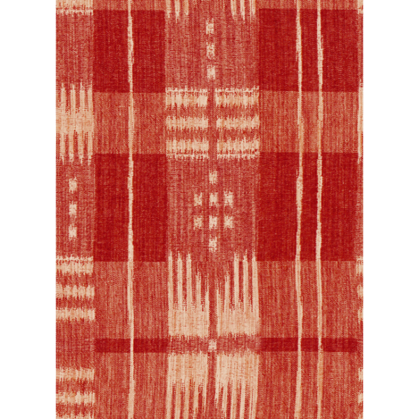 BRUNSCHWIG & FILS MORNAS PLAID - RED upholstery fabric swatch for sample-first furniture planning