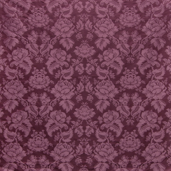 BRUNSCHWIG & FILS MOULINS DAMASK - EGGPLANT upholstery fabric swatch for sample-first furniture planning