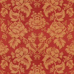 Moulins Damask - Rouge/ivoire upholstery fabric swatch