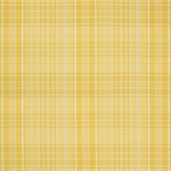 BRUNSCHWIG & FILS NORMANT CHECKS AND STRIPES GUERNSEY CHECK - YELLOW upholstery fabric swatch for sample-first furniture planning