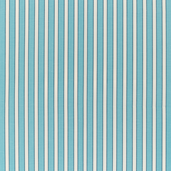 BRUNSCHWIG & FILS NORMANT CHECKS AND STRIPES II ROUEN STRIPE - AQUA upholstery fabric swatch for sample-first furniture planning