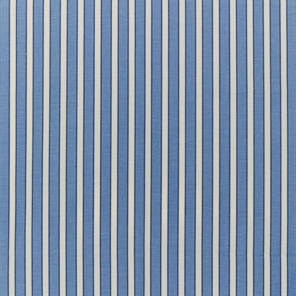 BRUNSCHWIG & FILS NORMANT CHECKS AND STRIPES II ROUEN STRIPE - BLUE upholstery fabric swatch for sample-first furniture planning