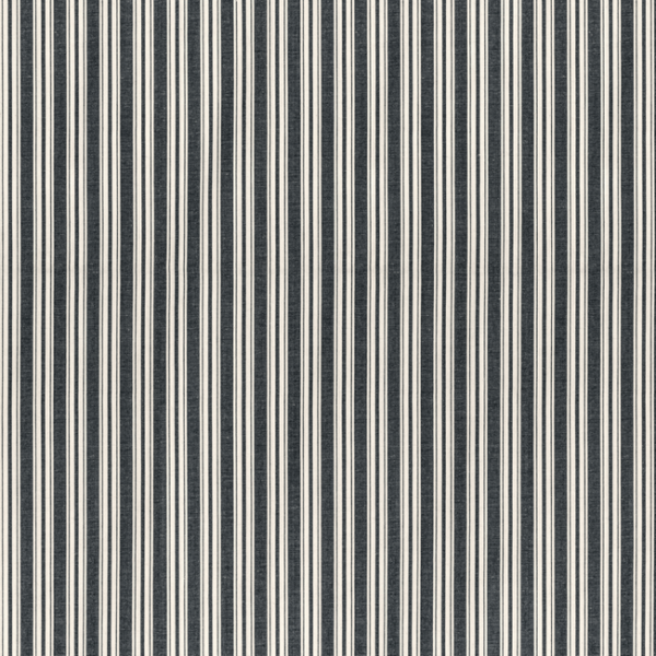 BRUNSCHWIG & FILS NORMANT CHECKS AND STRIPES II SELUNE STRIPE - NOIR upholstery fabric swatch for sample-first furniture planning