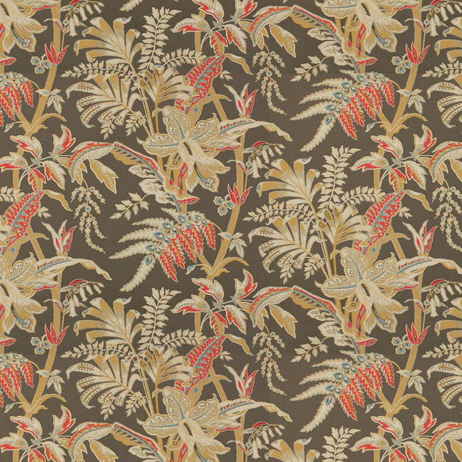 BRUNSCHWIG & FILS SEYCHELLES COTTON PRINT - TAUPE BR-79121.09.0 - Discontinued