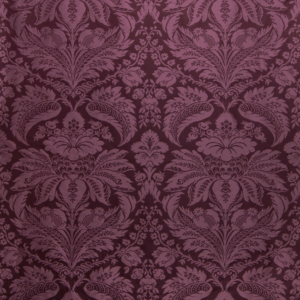 Showroom Exclusive 2019 Damask Pierre - Eggplant upholstery fabric swatch