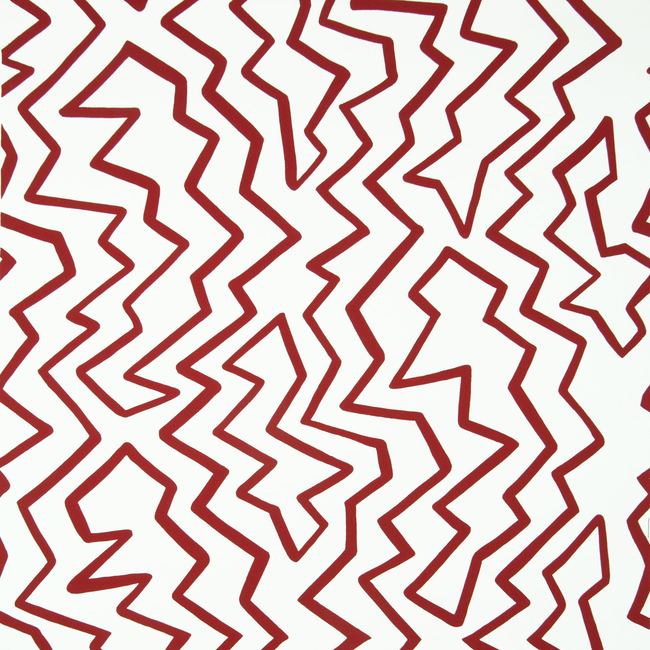 BRUNSCHWIG & FILS STACCATO ON PAPER - RED ON WHITE BR-69539.166.0