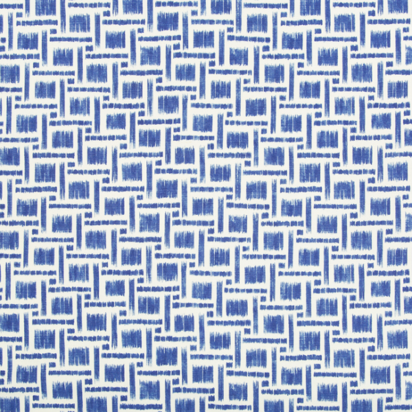 BRUNSCHWIG & FILS SUMMER PALACE MIRA PRINT - BLUE upholstery fabric swatch for sample-first furniture planning