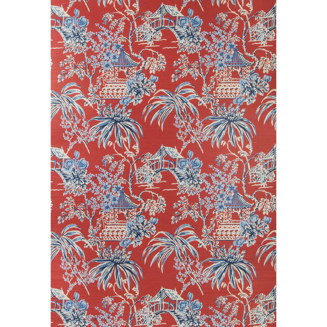 BRUNSCHWIG & FILS SUMMER PALACE WALLPAPERS TONGLI - RED P8019115.195.0