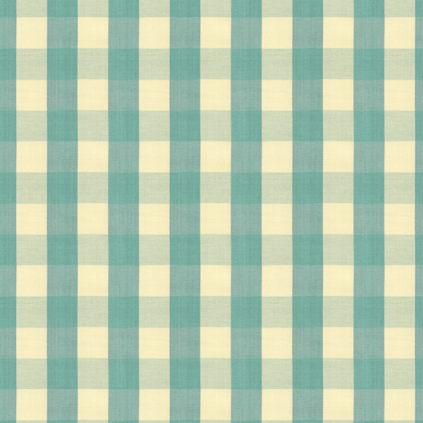 BRUNSCHWIG & FILS TRESORS DE JOUY CARSTEN CHECK - AQUA upholstery fabric swatch for sample-first furniture planning
