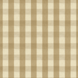 Tresors De Jouy Carsten Check - Tan upholstery fabric swatch