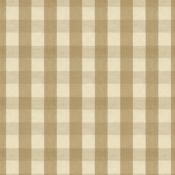 BRUNSCHWIG & FILS TRESORS DE JOUY CARSTEN CHECK - TAN upholstery fabric swatch for sample-first furniture planning