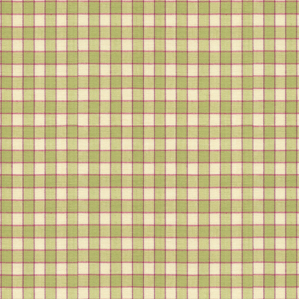 BRUNSCHWIG & FILS TRESORS DE JOUY LA SEYNE CHECK - APPLE upholstery fabric swatch for sample-first furniture planning