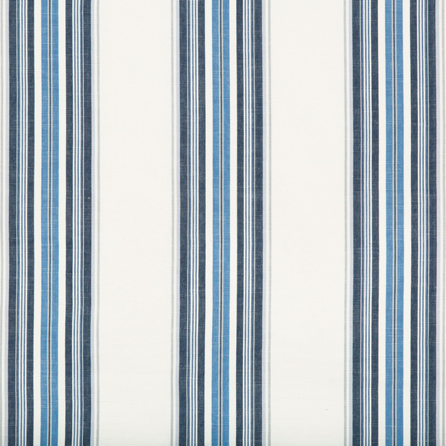 BRUNSCHWIG & FILS VERDON STRIPE - INDIGO/SKY 8017101.505.0