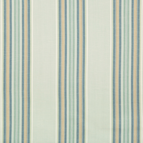 BRUNSCHWIG & FILS VERDON STRIPE - SEA/BLUE upholstery fabric swatch for sample-first furniture planning