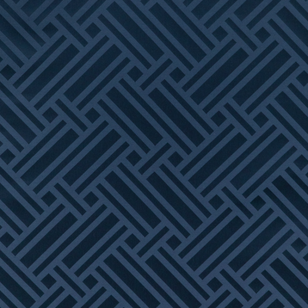 BRUNSCHWIG & FILS VIENNE SILKS MARTEL WEAVE - NAVY upholstery fabric swatch for sample-first furniture planning