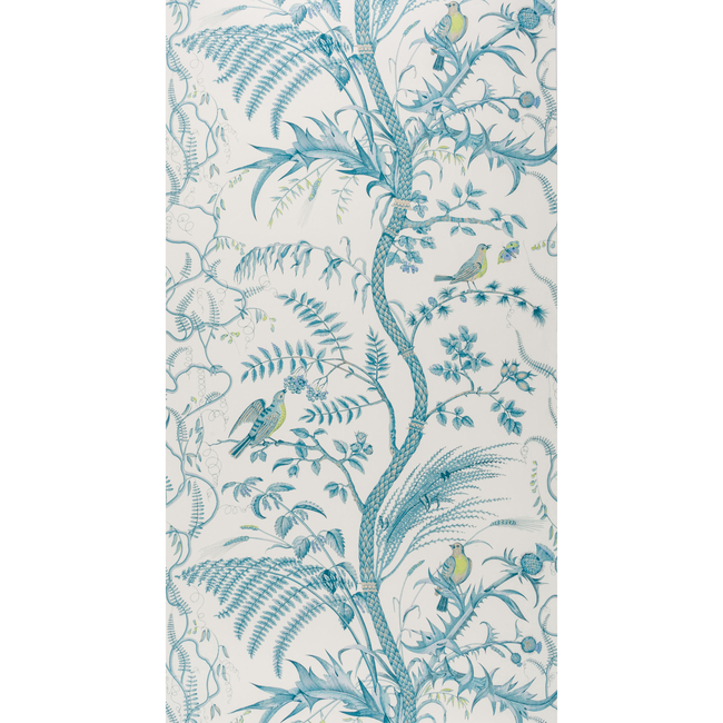 BRUNSCHWIG & FILS VOLUME 56 BIRD AND THISTLE - AQUA BR-69518.513.0