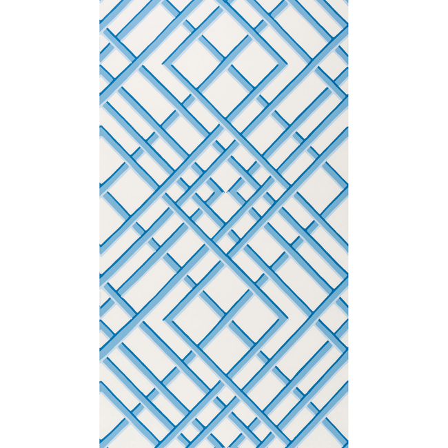 BRUNSCHWIG & FILS VOLUME 56 TREILLAGE SIDEWALL - BLUE BR-60100.5.0