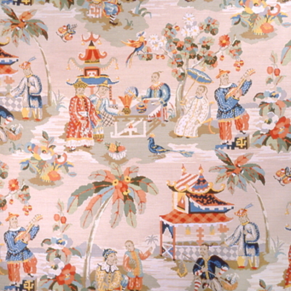 BRUNSCHWIG & FILS XIAN LINEN & COTTON PRINT - VANILLA BR-79601.014.0