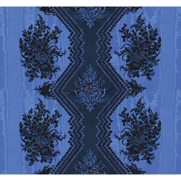 Brunschwig & Fils COPPELIA MOIRE - BLEU upholstery fabric swatch for sample-first furniture planning