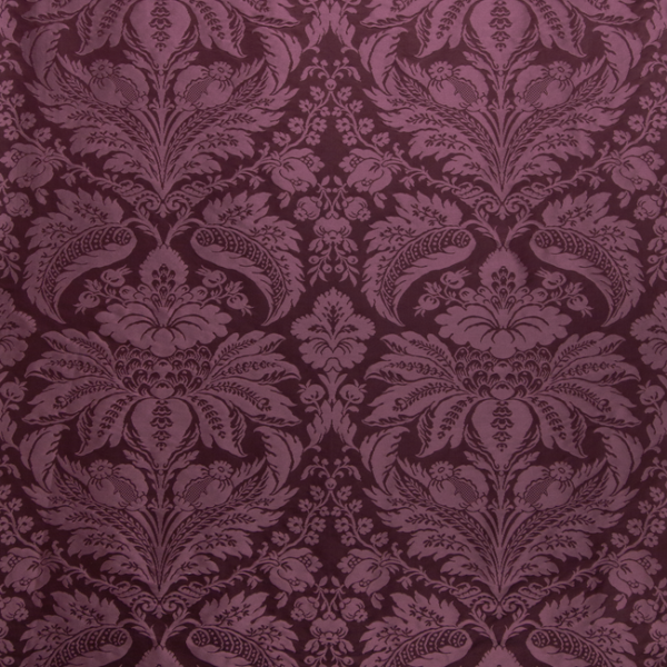 Brunschwig & Fils DAMASK PIERRE - EGGPLANT upholstery fabric swatch for sample-first furniture planning