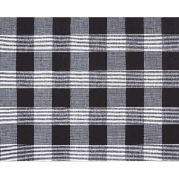 Brunschwig & Fils Designer Jagtar SIAM SQ COTTON - EBONY upholstery fabric swatch for sample-first furniture planning