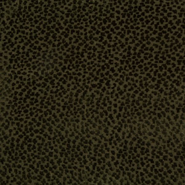 Brunschwig & Fils Designer Les Ensembliers LA PANTHERE VELVET - GREEN upholstery fabric swatch for sample-first furniture planning