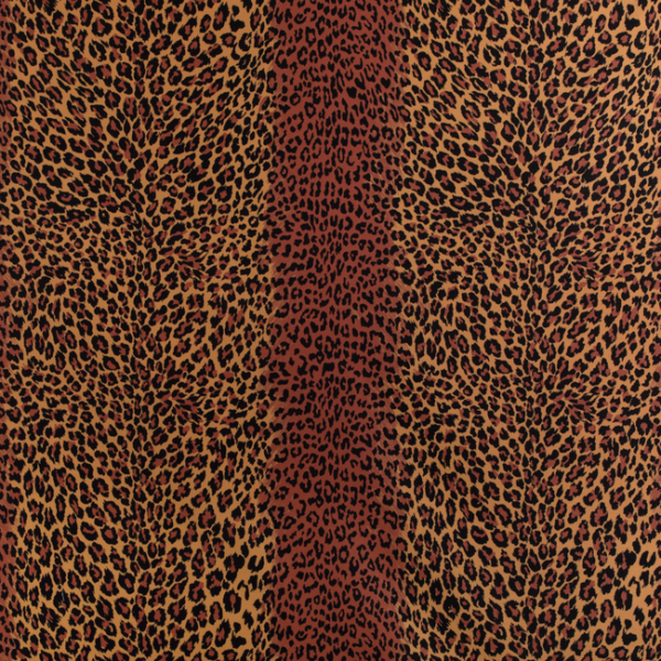 Brunschwig & Fils LEOPARD II - CHOCOLATE upholstery fabric swatch for sample-first furniture planning