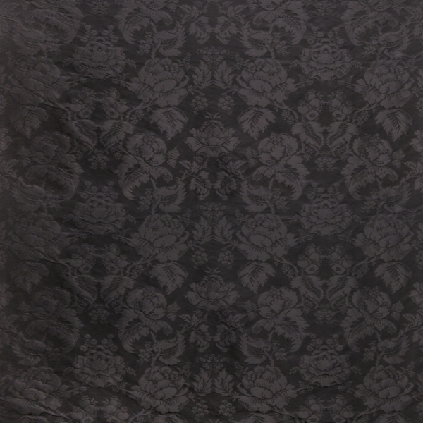 Brunschwig & Fils MOULINS DAMASK - ONYX upholstery fabric swatch for sample-first furniture planning