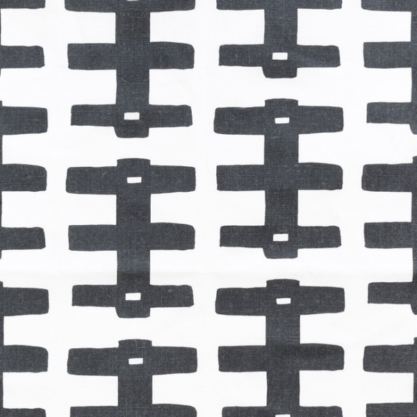 CAROLINE CECIL TEXTILES BRIDGE - SLATE/OYSTER upholstery fabric swatch for sample-first furniture planning