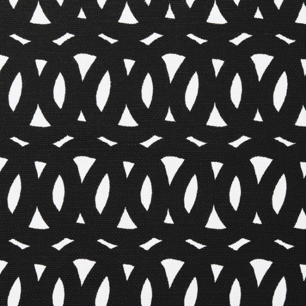 CAROLINE CECIL TEXTILES LOOP - BLACK/OYSTER upholstery fabric swatch for sample-first furniture planning